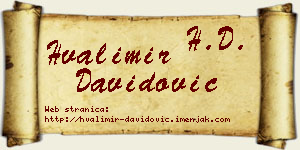 Hvalimir Davidović vizit kartica